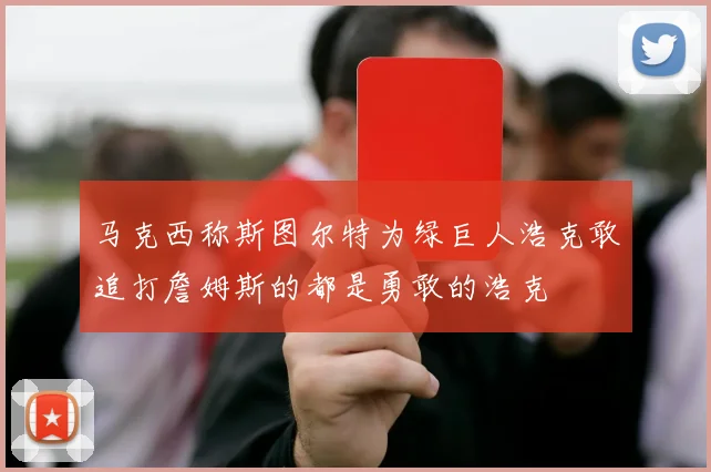 马克西称斯图尔特为绿巨人浩克敢追打詹姆斯的都是勇敢的浩克